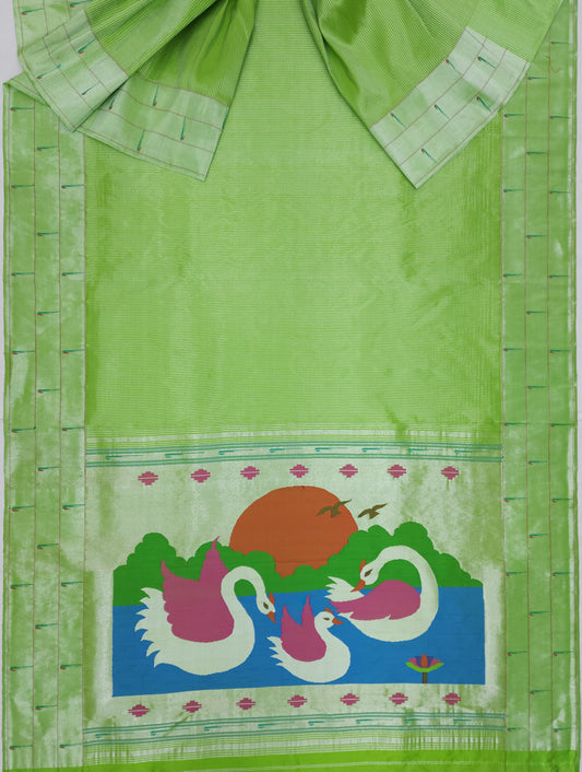 Triple Muniya Brocade Paithani