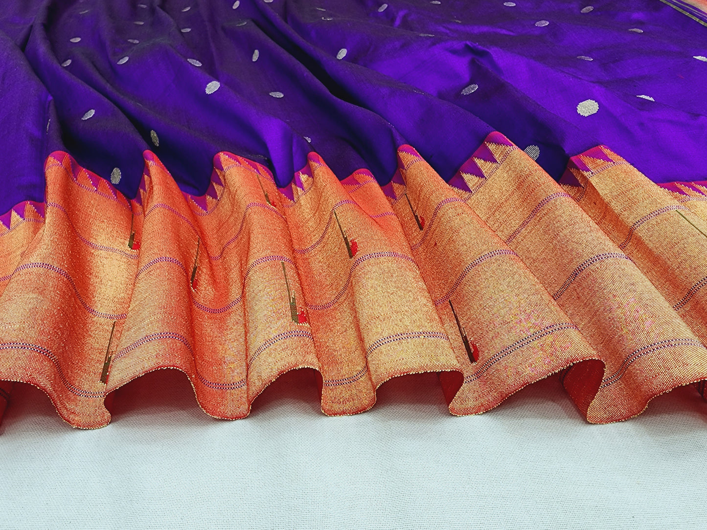 Triple Muniya Brocade Paithani