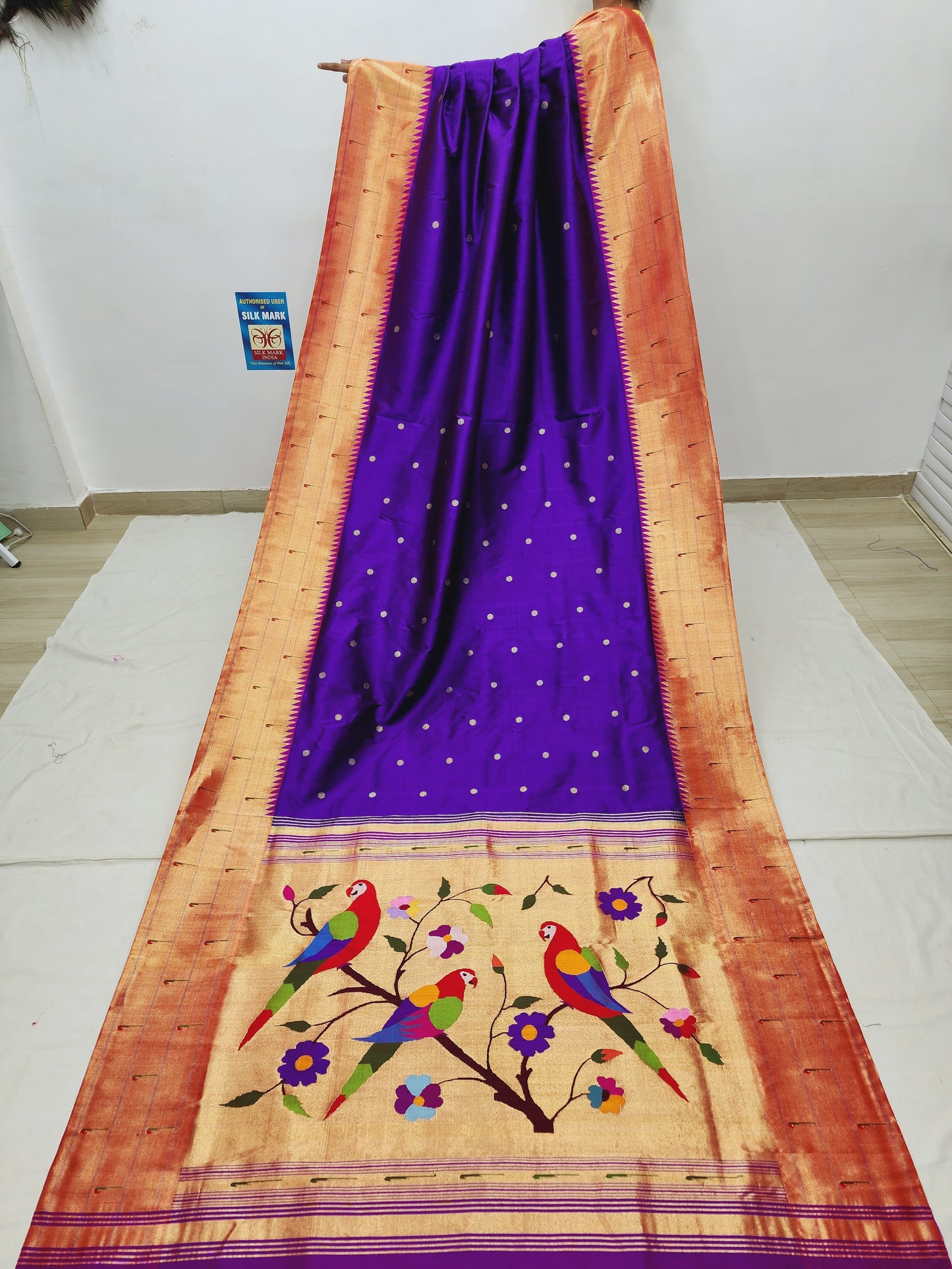 Triple Muniya Brocade Paithani