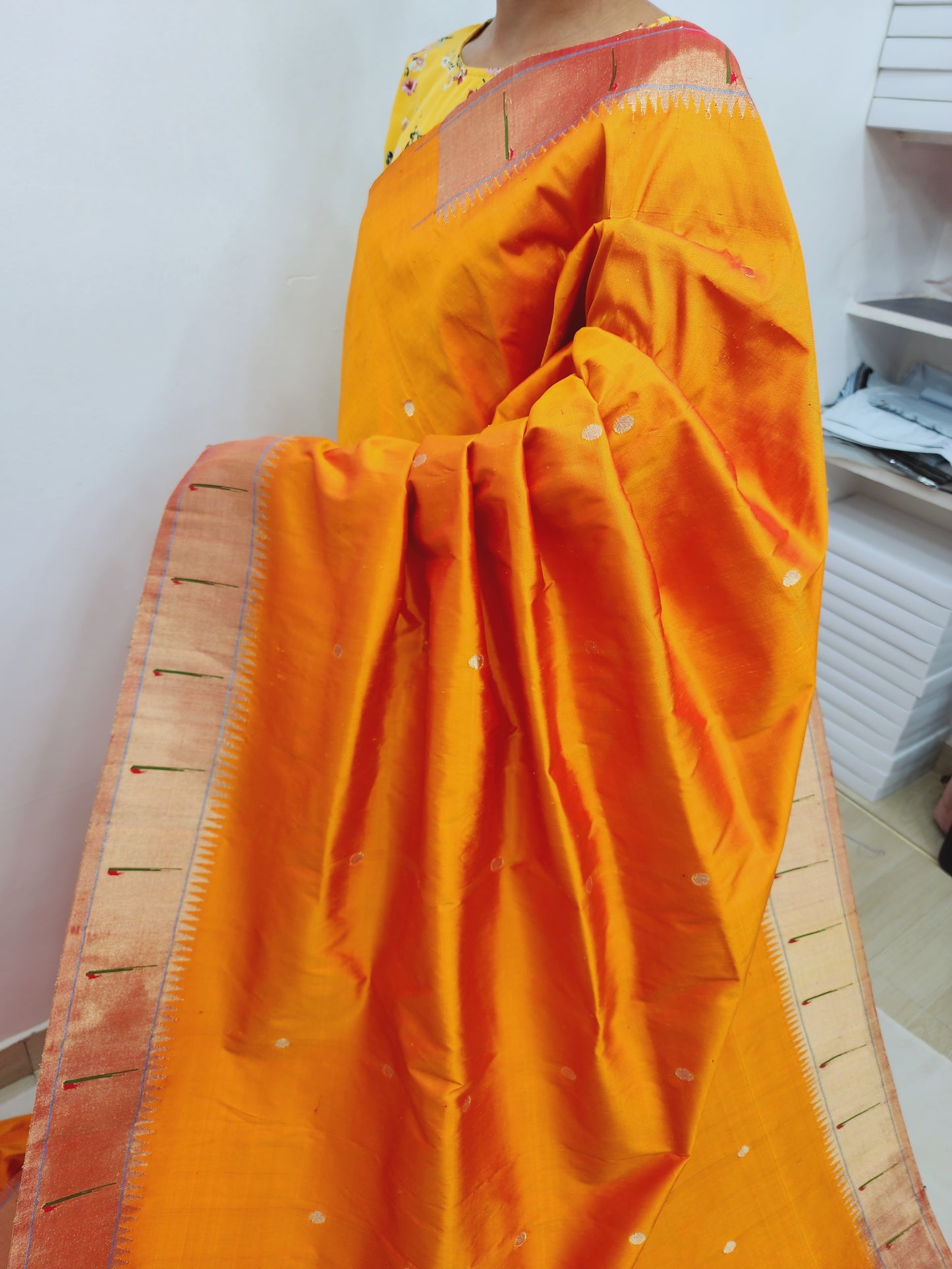 Single Muniya Brocade Paithani