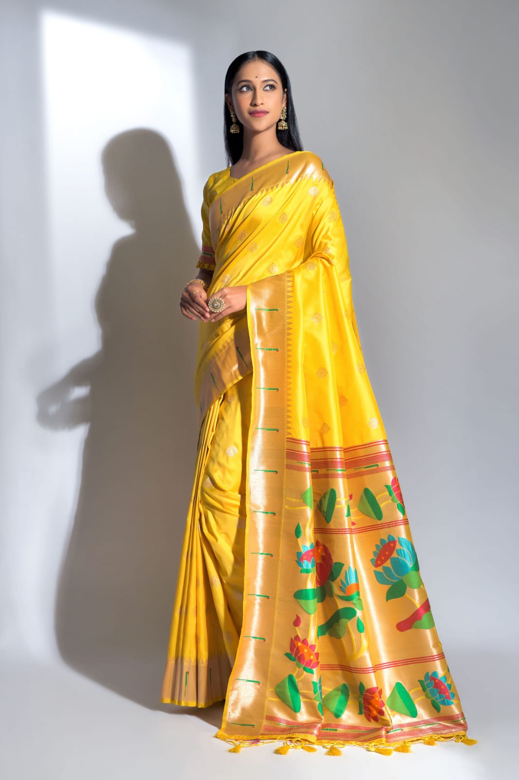 Ready to Wear Semi Paithani Saree – Glamwiz India